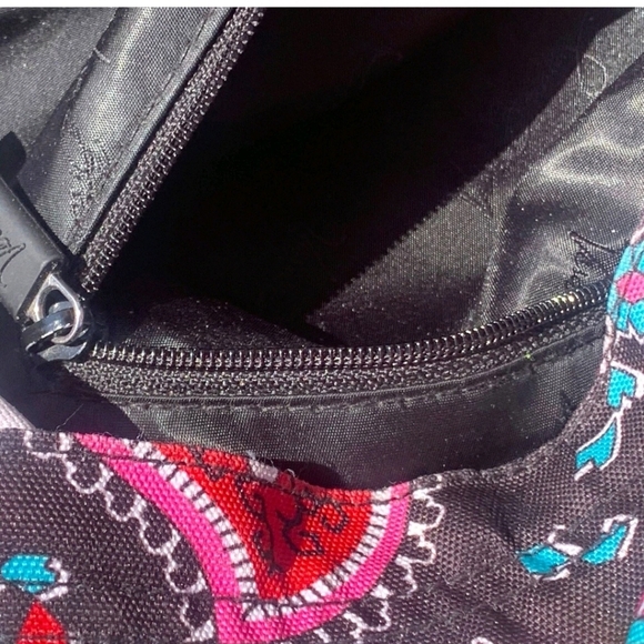 VERA BRADLEY Campus Backpack PETAL Paisley Black Pink Quilted Travel School - Picture 4 of 14